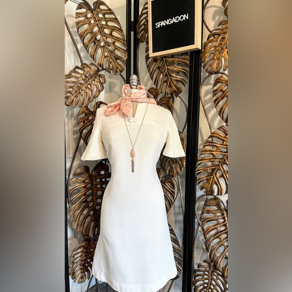 Merley True Vintage White Knee Length A- Line Dress Women’s Size M - Picture 3 of 16